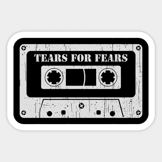 Tears For Fears - Vintage Cassette White Sticker by FeelgoodShirt